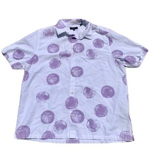Ted Baker London Purple Dot Print Button-Up Shirt – Size 6 (Men’s L)